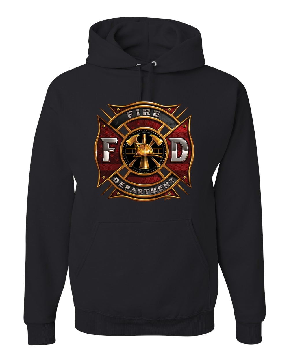 Wild-Bobby-Firefighter-Maltese-Fire-Department-Patriotic-Eagle-Unisex-Hoodie-Sweatshirt-Black-Small_c6cdbfba-4805-4e90-8a9a-818a0bb8ac9a.5d9e7882d5e17dbf84366a790185c85c Wild Bobby, Firefighter Maltese Fire Department Patriotic Eagle Unisex Hoodie Sweatshirt, Black, Small - Image 1