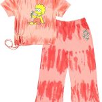 Woman's Lisa Simpson T-Shirt and Jogger Loungewear Set for Juniors Adults - Capri Pants